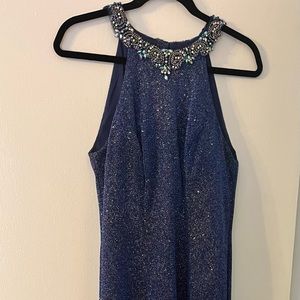 Beautiful dress for a Prom dress, size 10 stretchy material fits 12-14.